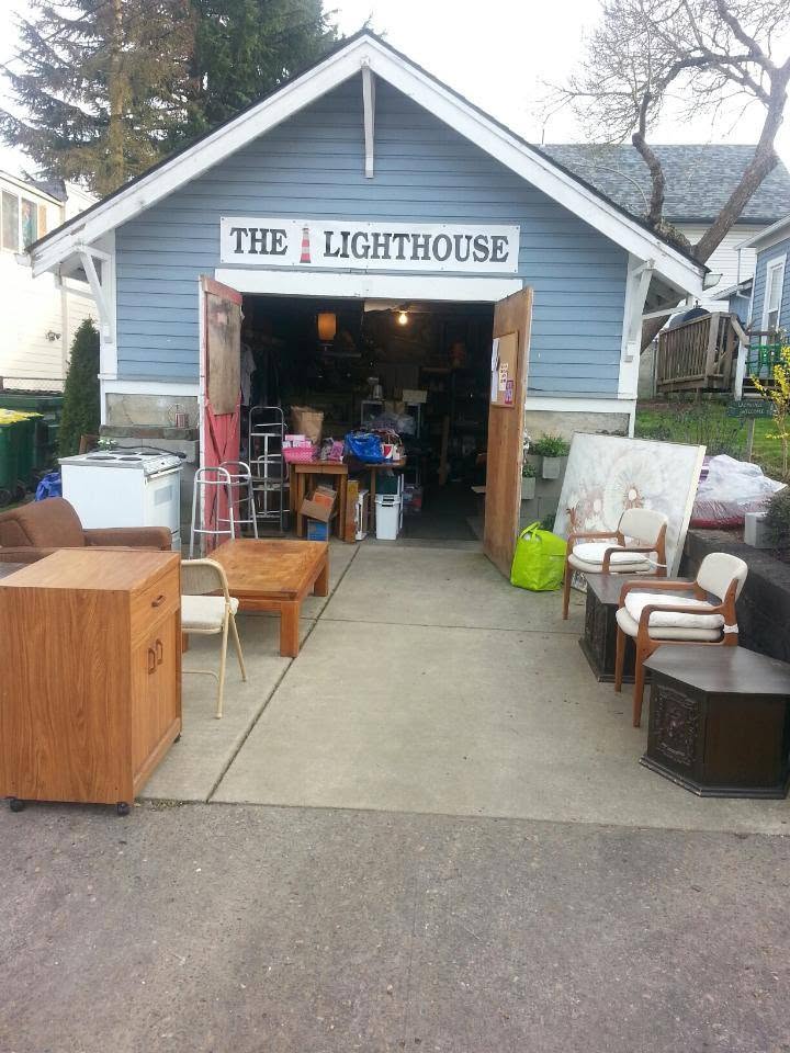 Historic photograph of the Lighthouse garage where GG's House began